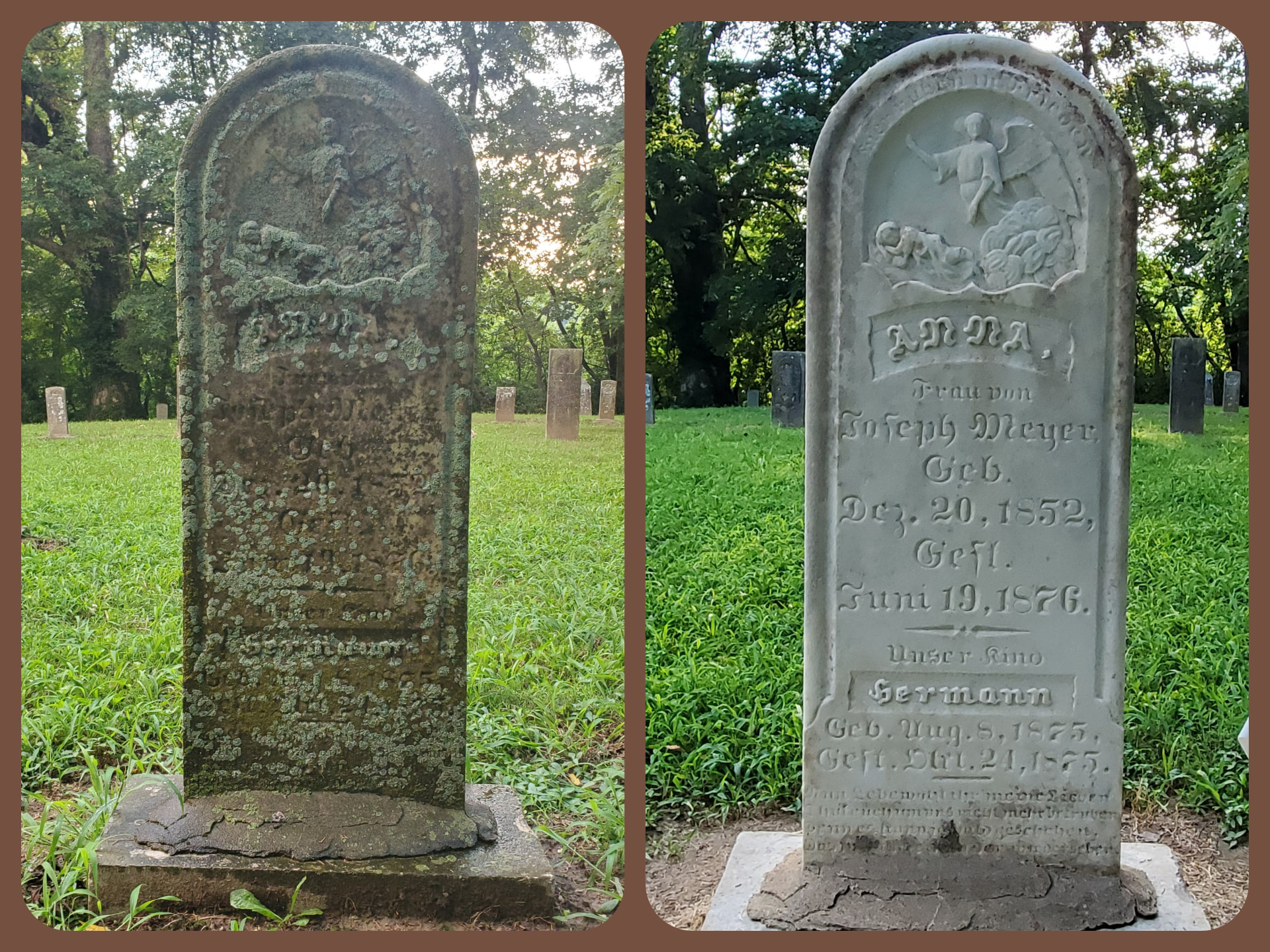 Before and after: Meyer Obelisk — Masonic monument, marble